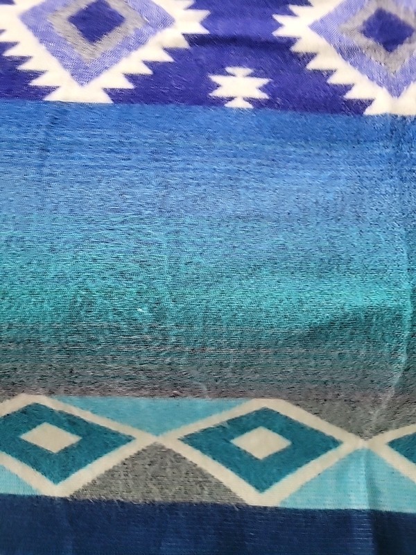 Ecuadorian Handmade ALPACA blend Blanket geometric andean Pattern 88 x 80 in gallery