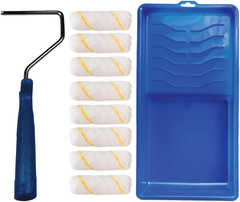 Pro Grade – Paint Roller Tool Kit – 10 Piece Painting Set – Mini Plastic Paint T