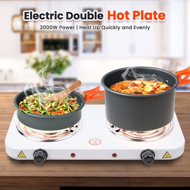 Portable Electric Single Double Burner Stove Hot Plate 1kw 2000W Cooktop Cooking gallery