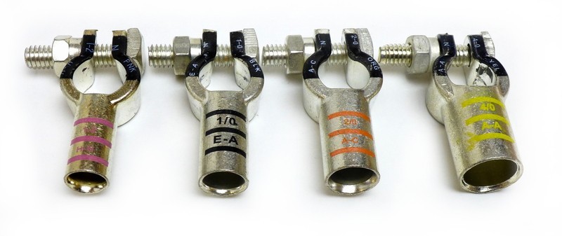 FTZ EcoMax Tinned Plated Copper Battery Terminals – Positive & Negative #4 - 4/0 gallery
