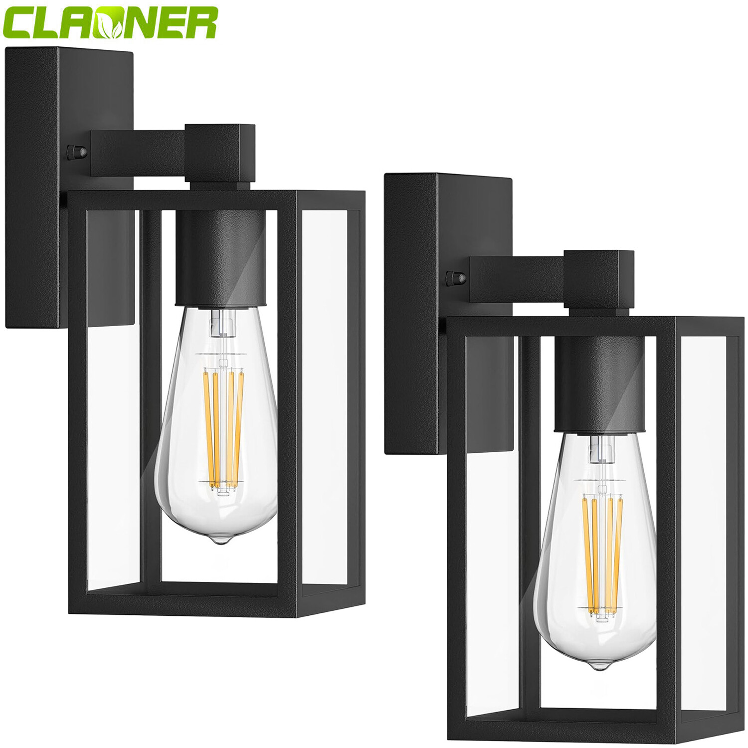 2Pack Outdoor Wall Lights Fixture Exterior Waterproof Lantern Porch Sconces Lamp gallery