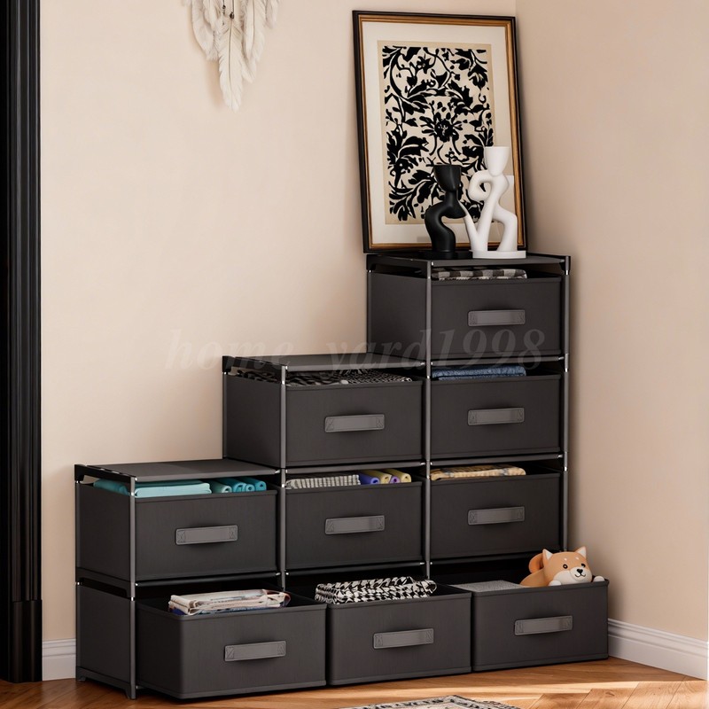 Multifunctional Fabric Storage Tower Dresser 2-9 Drawers for Home Organization gallery