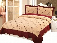 Embroidery Premium Natural Cotton Quilt Set 3 Pcs