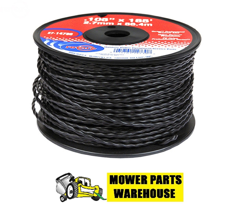 BLACK PROFESSIONAL VORTEX TWISTED TRIMMER LINE .105 185' SPOOL MADE IN THE USA