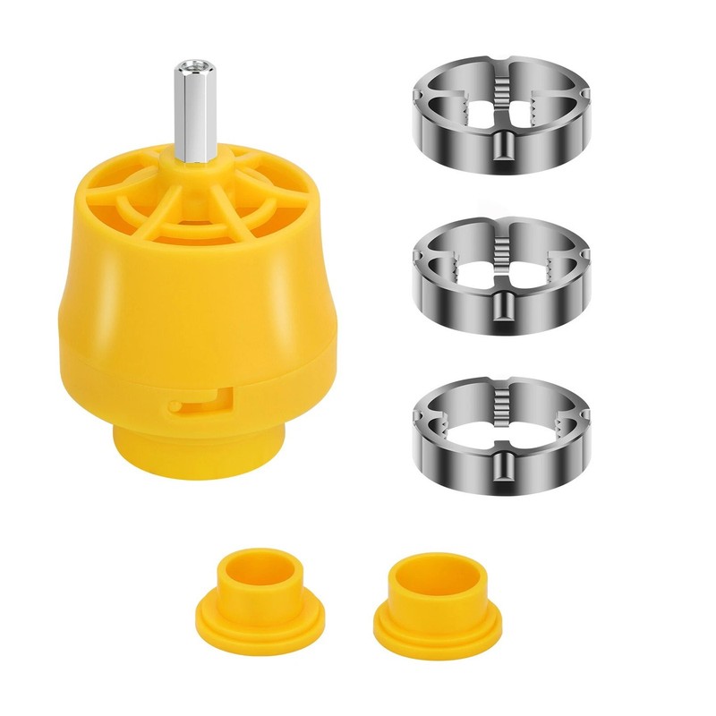 High Quality PVC Thread Maker Tool Pipe Threader with 3 Dies for Electric Drill gallery