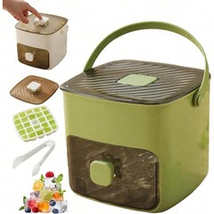 Portable Ice Cube Maker Machine with One-Touch Press Double Layer 48 Ice Cubes