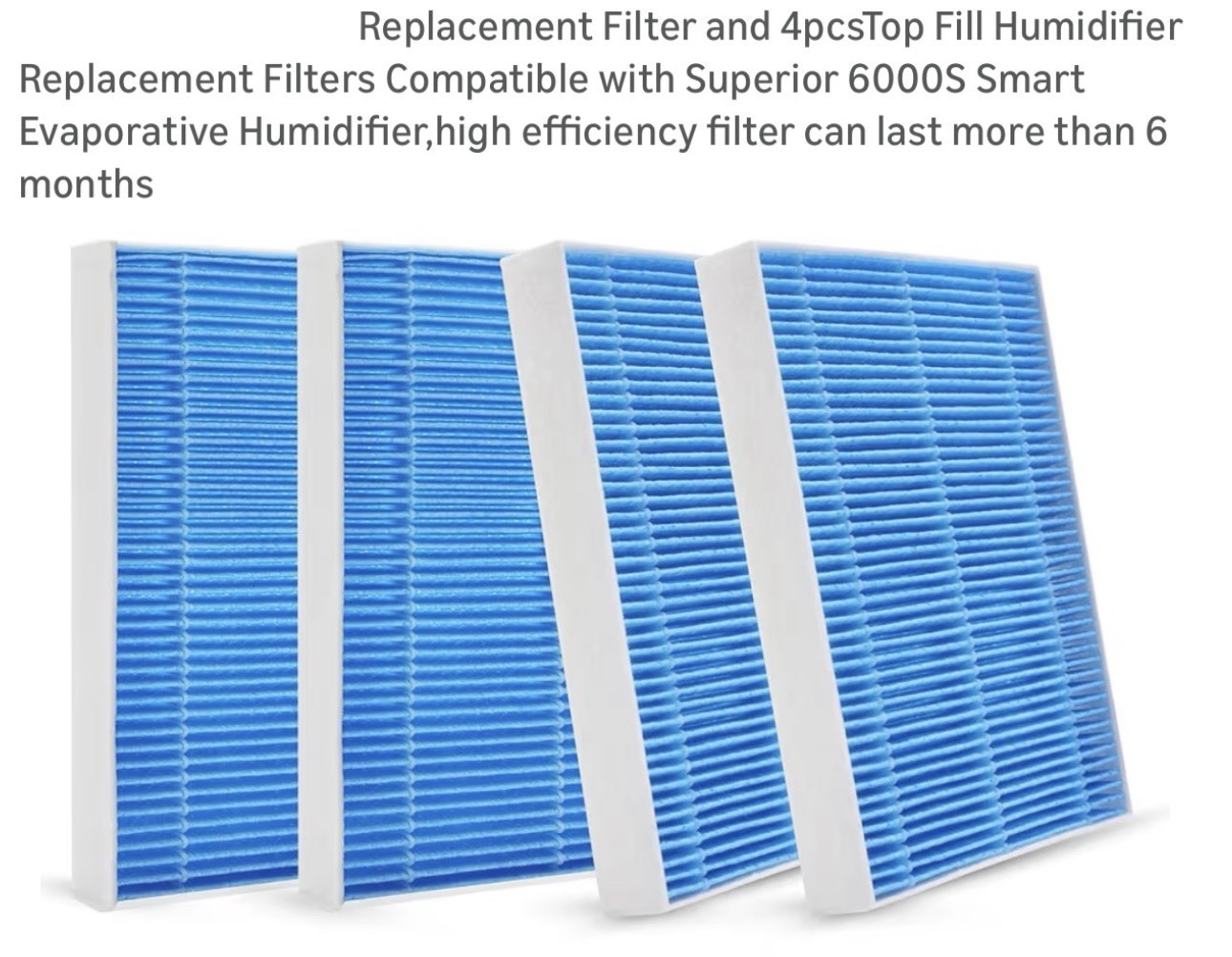 4 Pieces Replacement Filter and Top Fill Humidifier, Compatible 6000S, 6 Months gallery