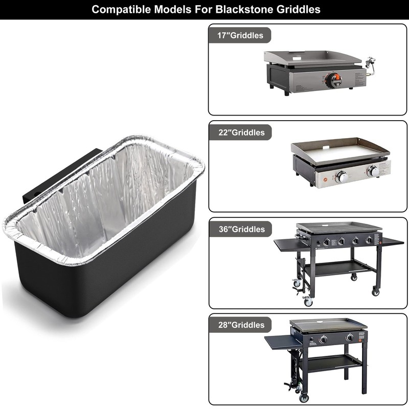Grill Grease Catcher for Blackstone Griddle with10 Pack Grease Cup Aluminum Foil gallery