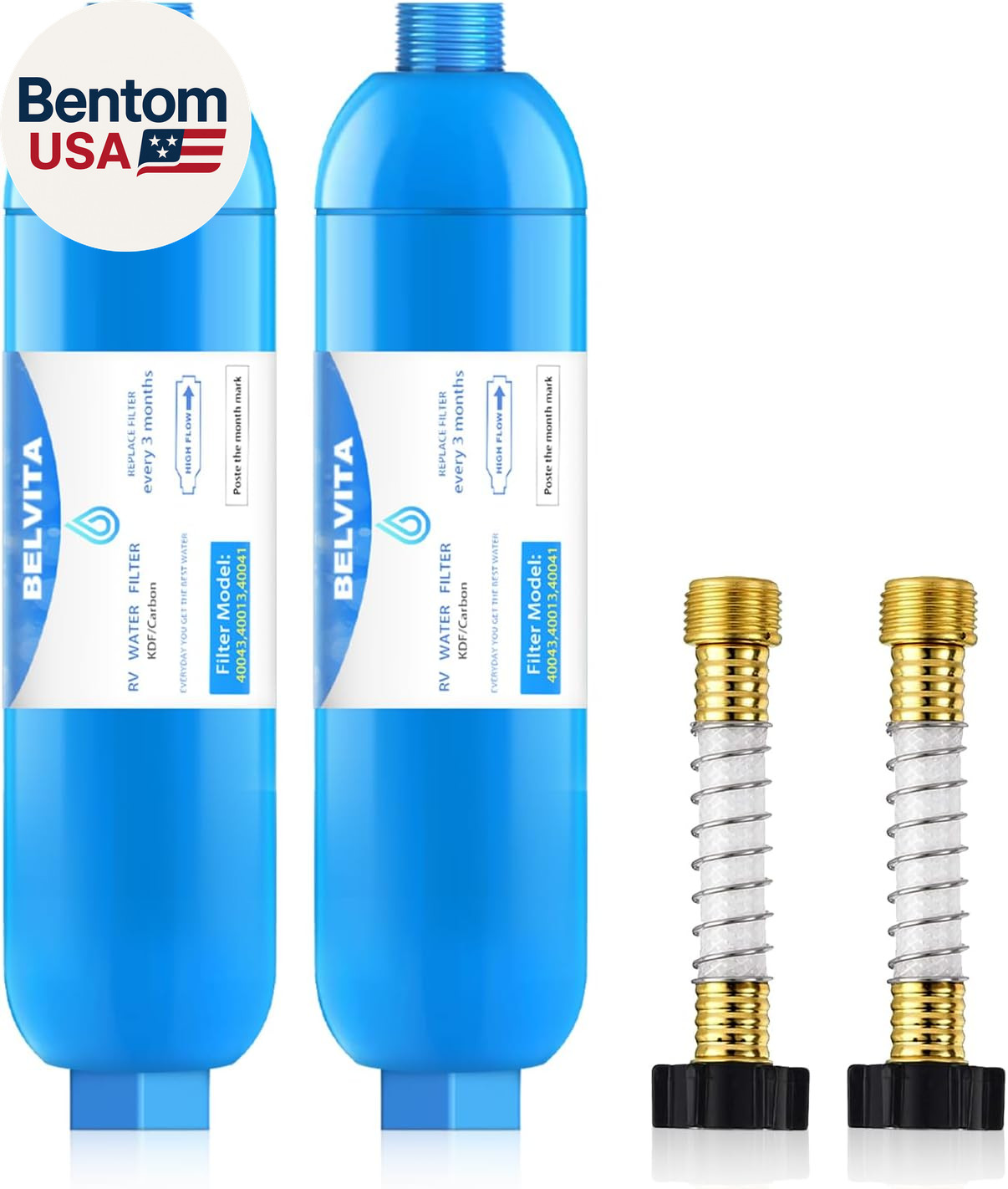 RV Inline Water Filter with Flexible Hose Protector,Dedicated for Rvs and Marine gallery