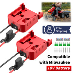 2-Pack Power Wheel Adapter Compatible with 18V Battery for RC Car Toys