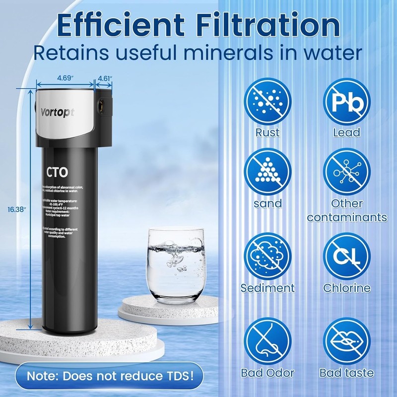 Advanced Under Sink Water Purifier - 28000 Gallons, Removes PFOA/PFOS, Bad Odors gallery