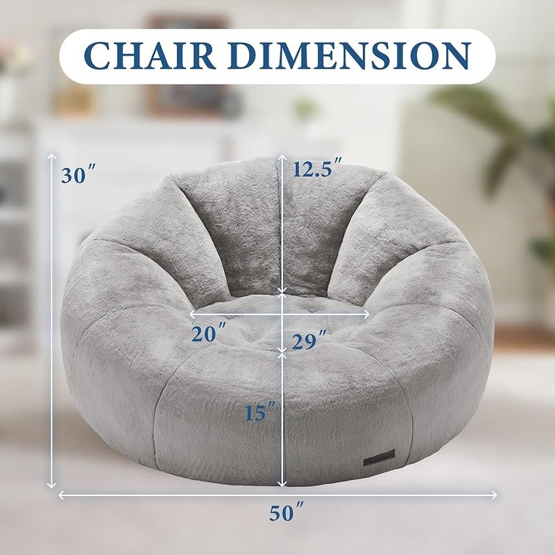 Ergonomic Donut Shaped Memory Foam Bean Bag Chair Gaming Reading Relaxing New gallery