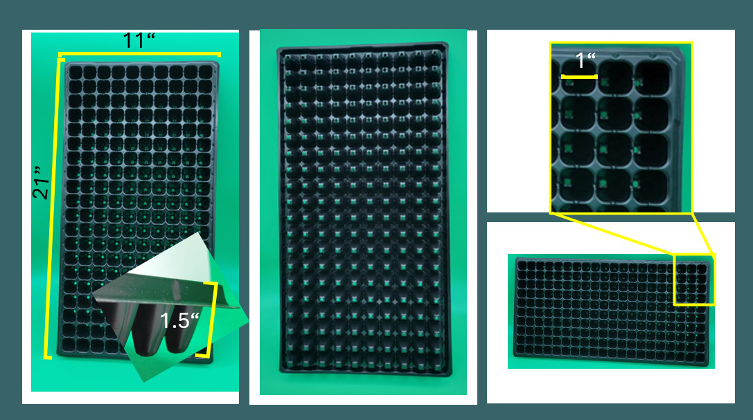 (20-Pack) 200-Cell Seedling Trays| Seed Starter Kit Tray | Plastic tray gallery