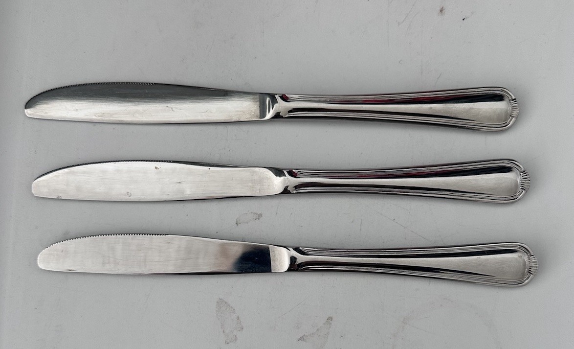 J A Heckles Alcea Pattern Knife Stainless Steel Lot Of 3 gallery