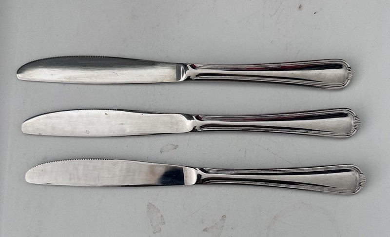 J A Heckles Alcea Pattern Knife Stainless Steel Lot Of 3 gallery