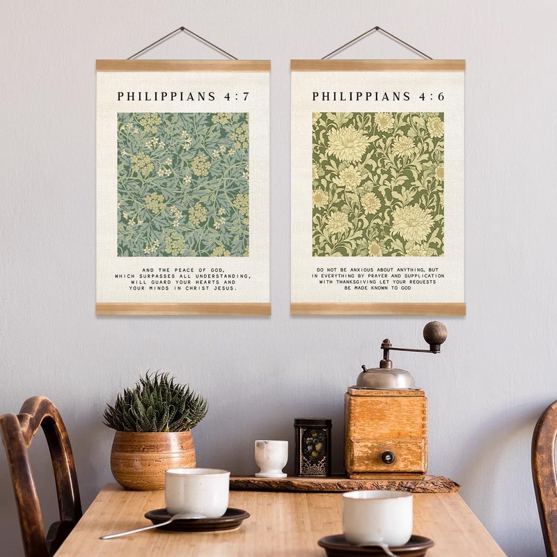Inspirational Scripture Wall Art Poster,Christian Bible Verse Wall Poster wit... gallery
