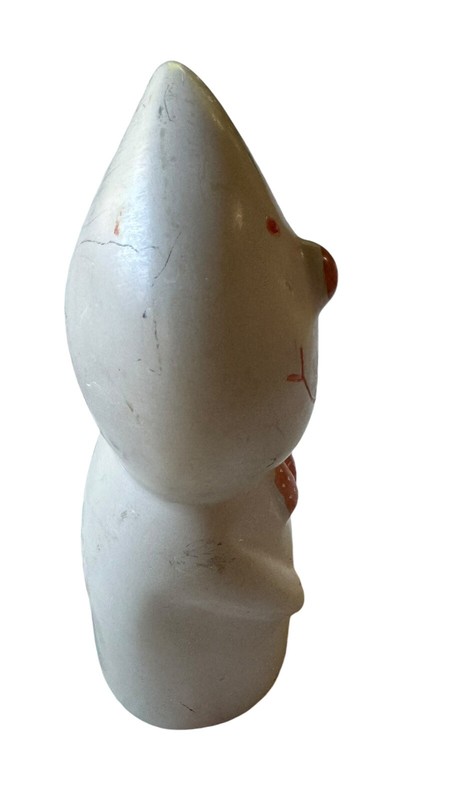 Unique Vintage Smiling Friendly White Stone Ghost Figurine Halloween Decor gallery