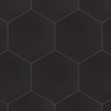 Textile Basic Hex Black 8-5/8 In. X 9-7/8 In. Porcelain Floor and Wall Tile (11. gallery