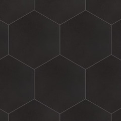 Textile Basic Hex Black 8-5/8 In. X 9-7/8 In. Porcelain Floor and Wall Tile (11.
