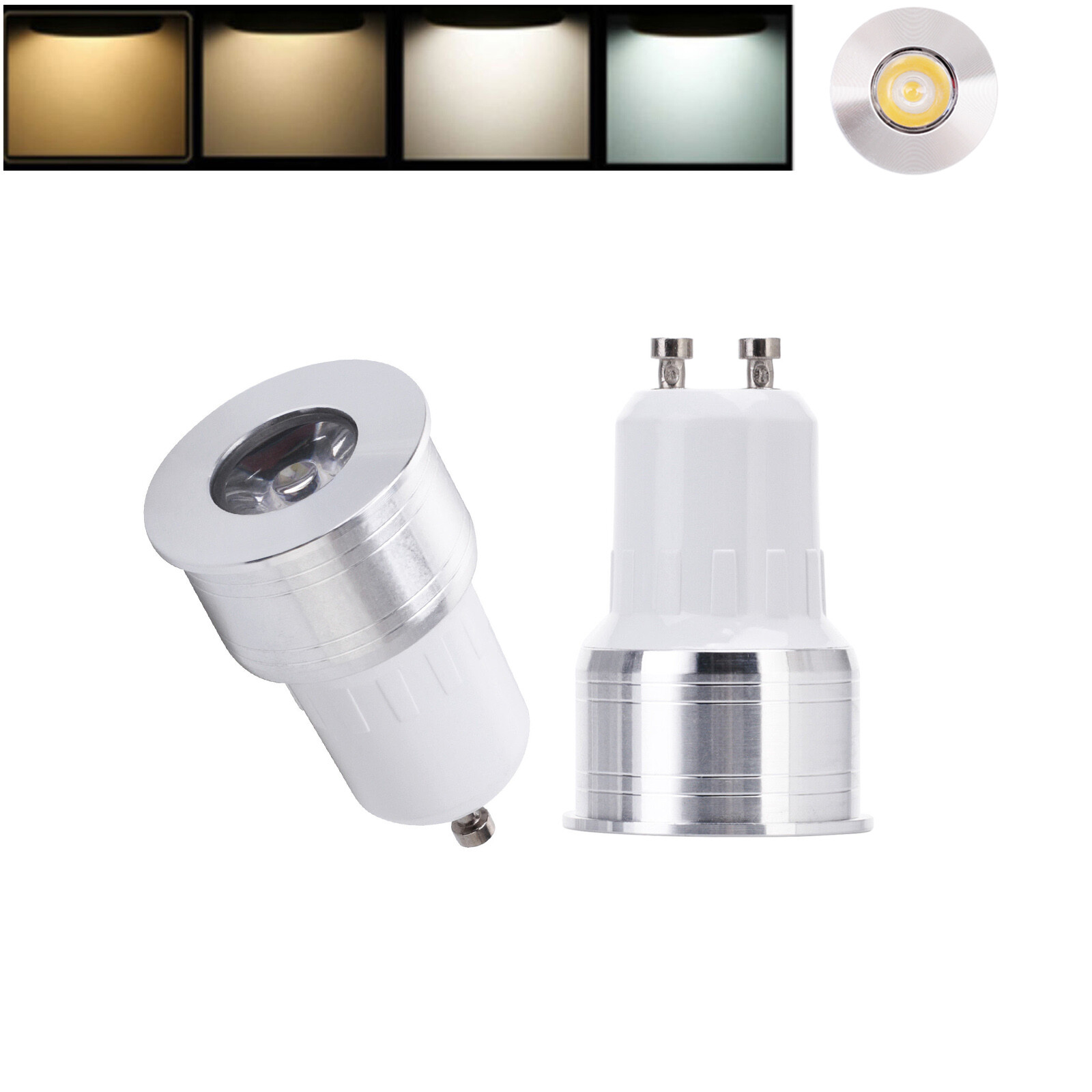 Mini 35mm Diameter GU10 LED Spotlight Bulbs 3W Lamp AC 110V 220V Energy Saving gallery