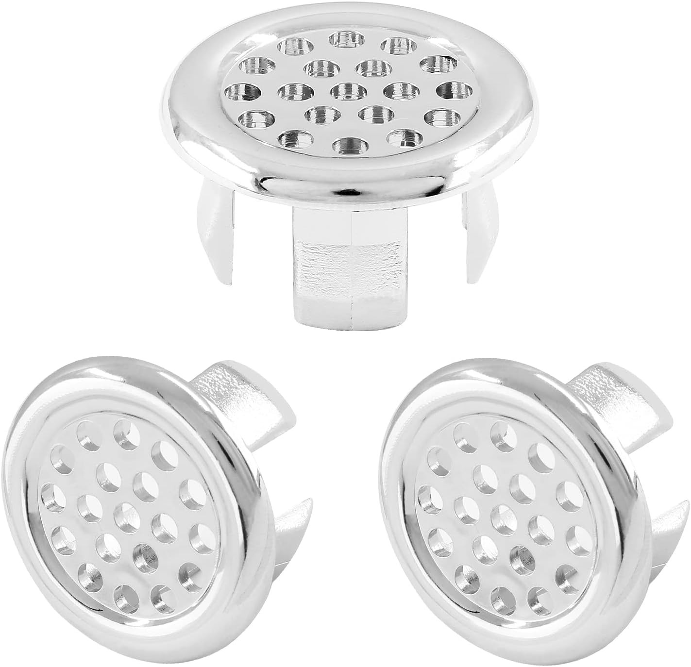 3 Pack Bathroom Sink Overflow Trim Ring, Electroplating Chrome Overflow Drain Co gallery