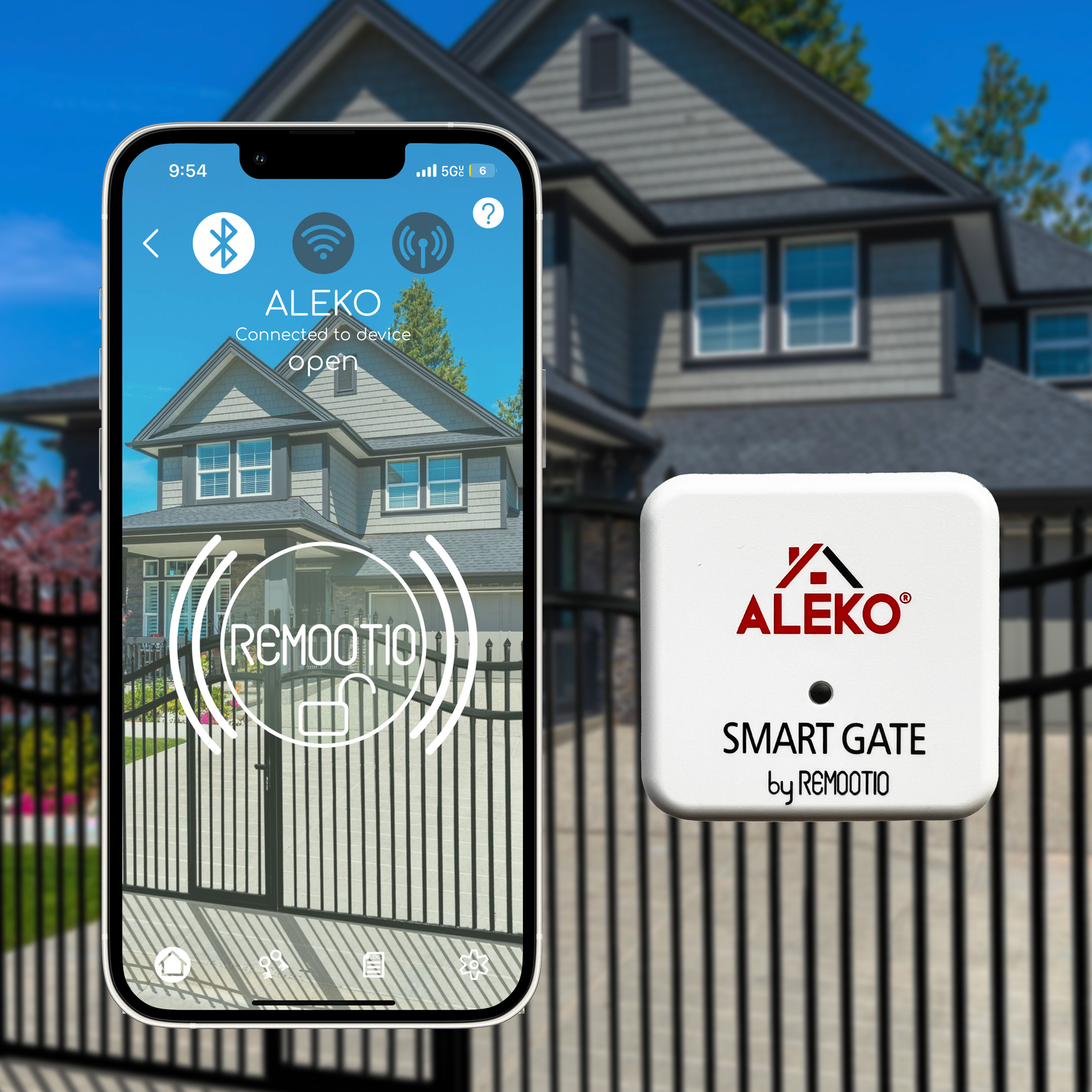 ALEKO Wi-Fi Bluetooth Smart Gate and Garage Door Opener with App gallery