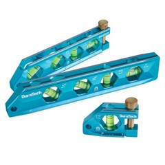 DURATECH 3PC Level Tool Set 2.5″ 6.25″ 8″ Magnetic Torpedo Levels 0°-90° Bubbles