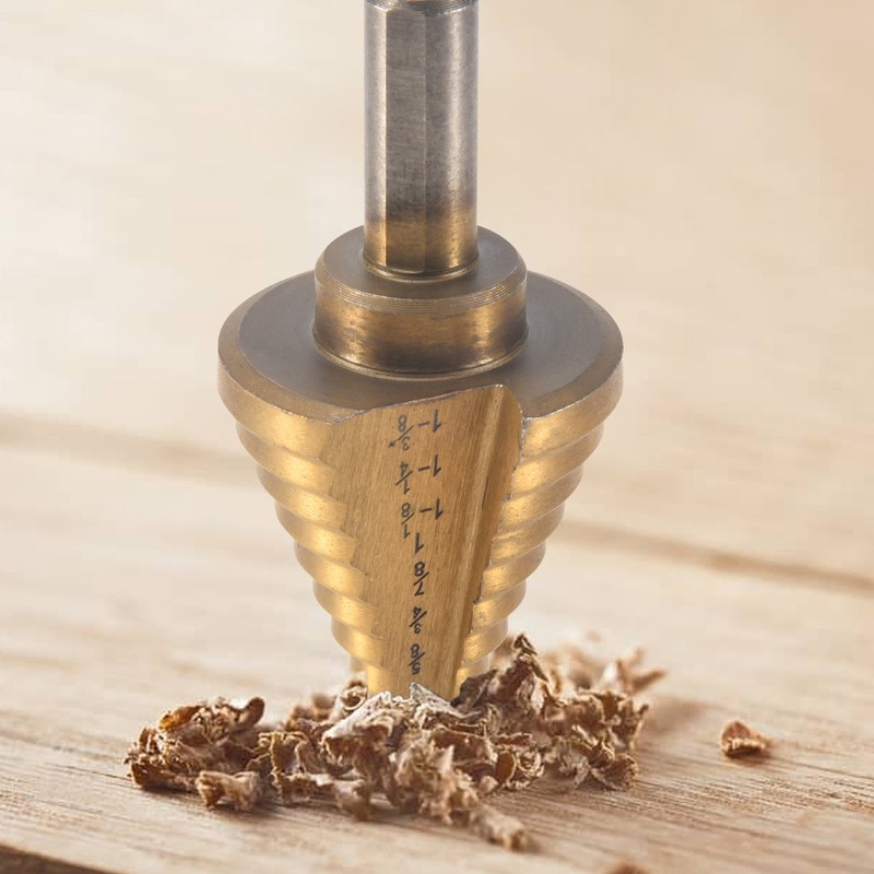 Step Drill Cone Drill Bits, High Speed Steel 10 Steps 1/4 to 1-3/8 inch U2J2 gallery