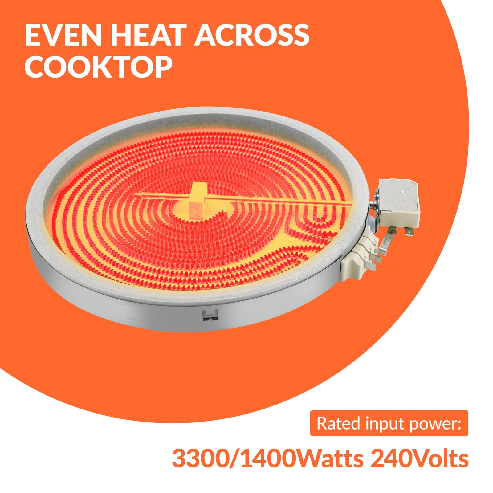 W11517959 W10169799 Range Oven Dual Radiant Surface Element for Whirl-pool Kenmo gallery