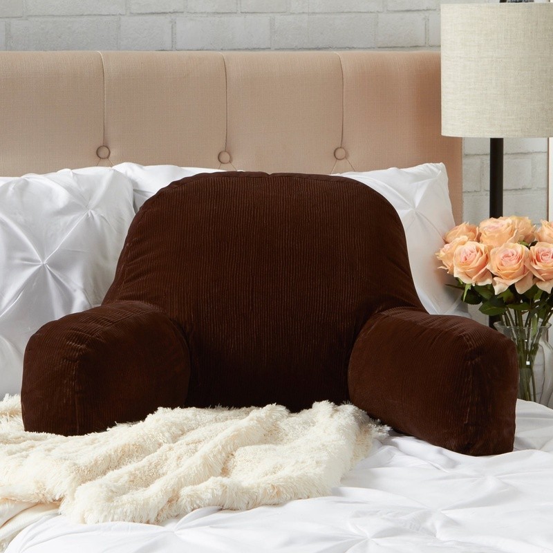 Overstuffed Microfiber Bed Rest Pillow Soft Support Cushion TV Reading Relaxing gallery