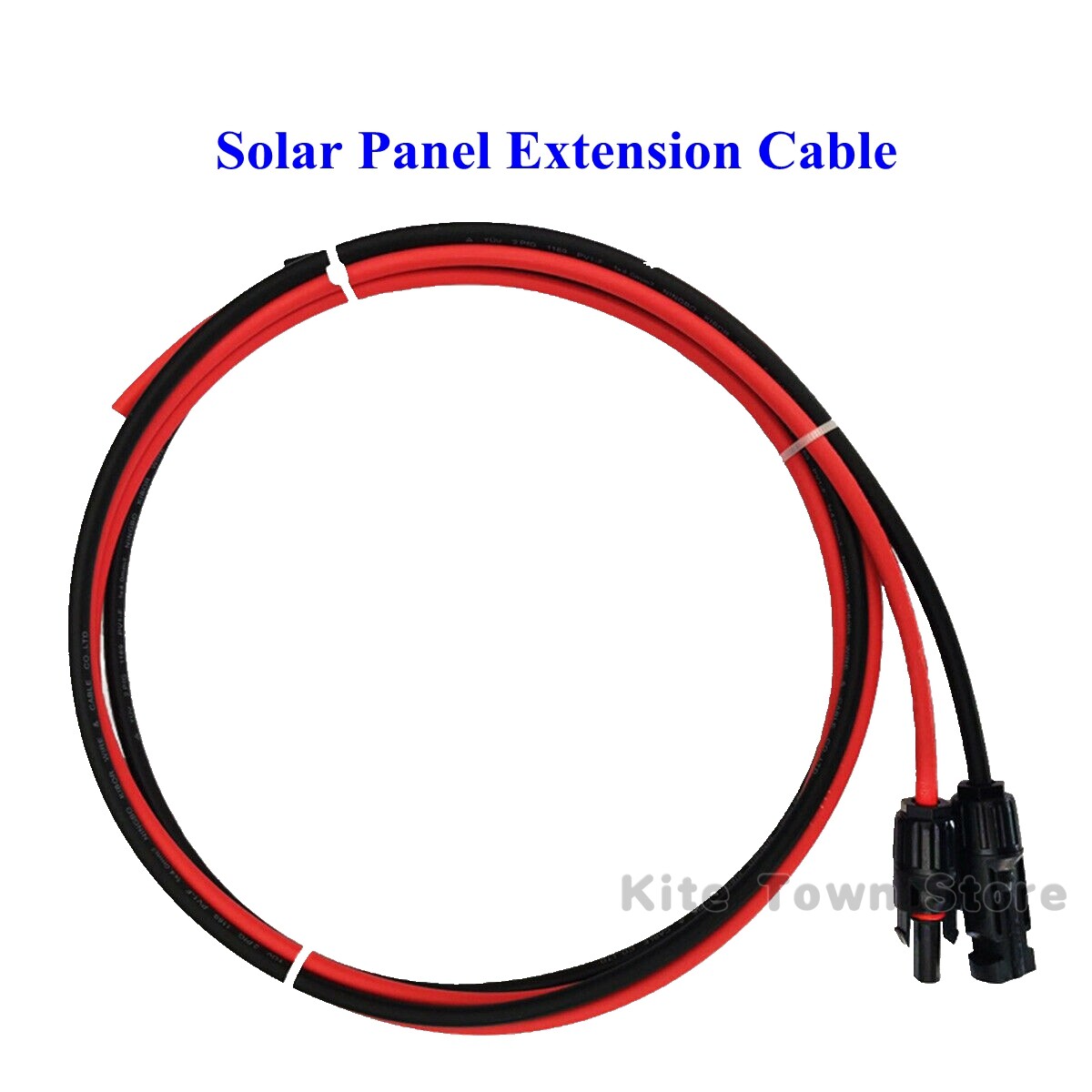 5/10/20/30Ft Solar Panel Extension Cable Wire Connector Black+Red 12/10AWG gallery