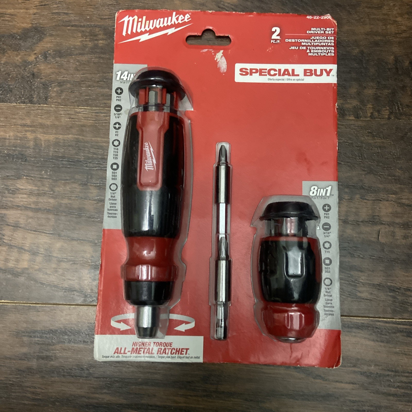 MILWAUKEE 14-in-1 Ratcheting Screwdriver & 8-in-1 Stubby Driver NEW SEALED Set gallery