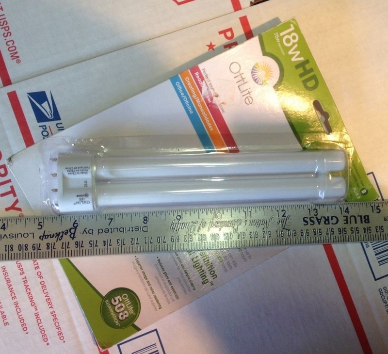 genuine OTT-LITE fluorescent 18w light bulb 930lm lamp 4 pin type B new PL18-B gallery