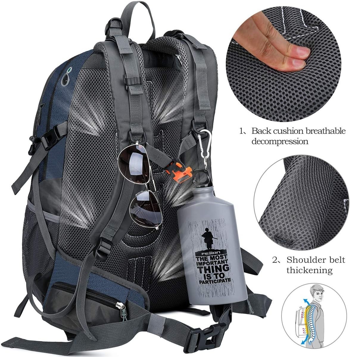 Compact 40L Outdoor Backpack with Breathable Padding for Comfort & Versatility 5