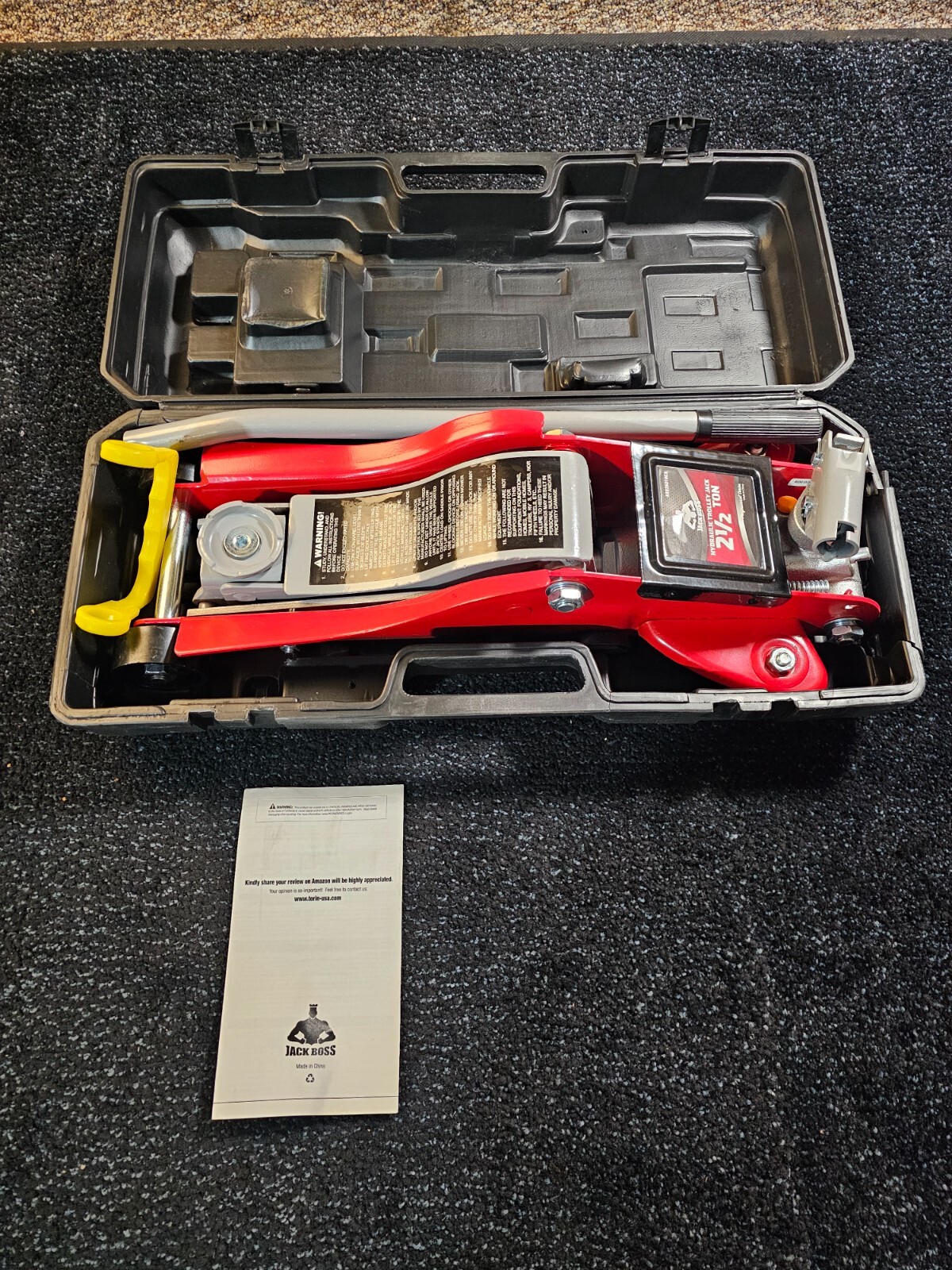 Jackboss AS825010CS 2.5 Ton Hydraulic Low Profile Floor Service Jack Alloy Steel gallery