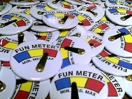 15 Fun Meter Buttons for party or any occasion. you can adjust Pointer gallery