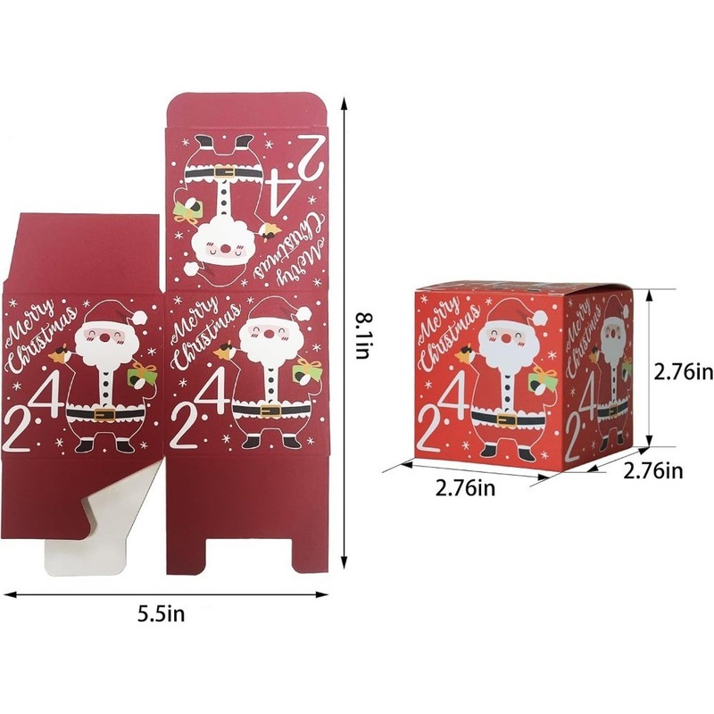 Empty DIY Advent Calendar Box Set for Christmas Customizable Countdown for Kids gallery
