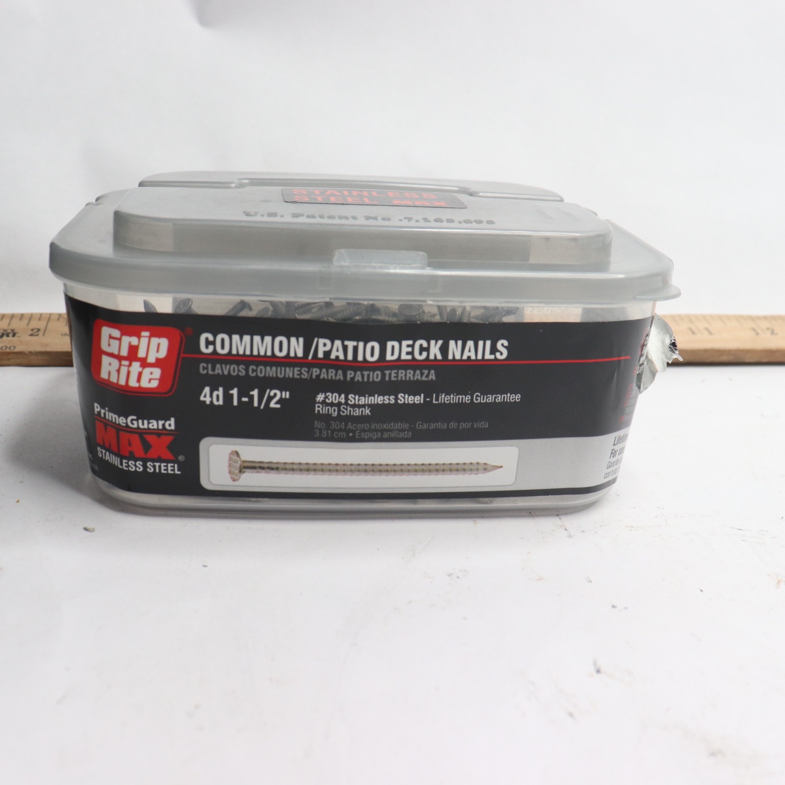 Grip Rite 4-Penny Ring Shank Common Patio Nail 1 Lb #12 x 1-1/2" MAXN64216 gallery