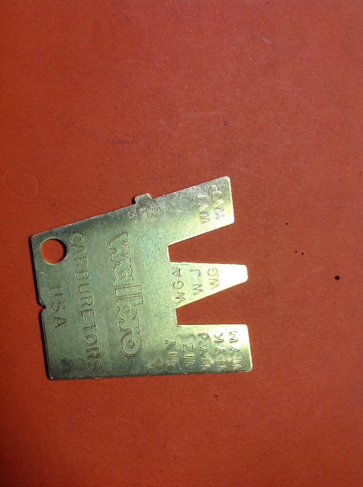 Walbro Part # 500-13-1 Carburetor metering lever adjustment "W" gauge gallery