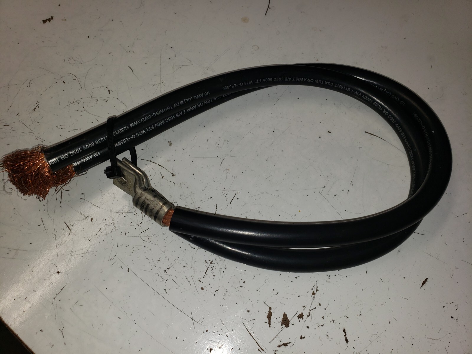 Two 1/0 AWG 25” Solar Battery Cable Lot| Heavy Copper Wire Inverter Panduit Lugs gallery