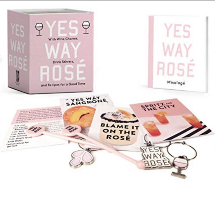 YES WAY ROSE' MINI KIT WITH DRINK RECIPES AND MORE! Wine Charms Stirrers New gallery