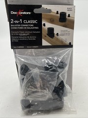 20-Pack Deckorators Black 2-in-1 Classic Baluster Connectors 206873 Lowes 659224