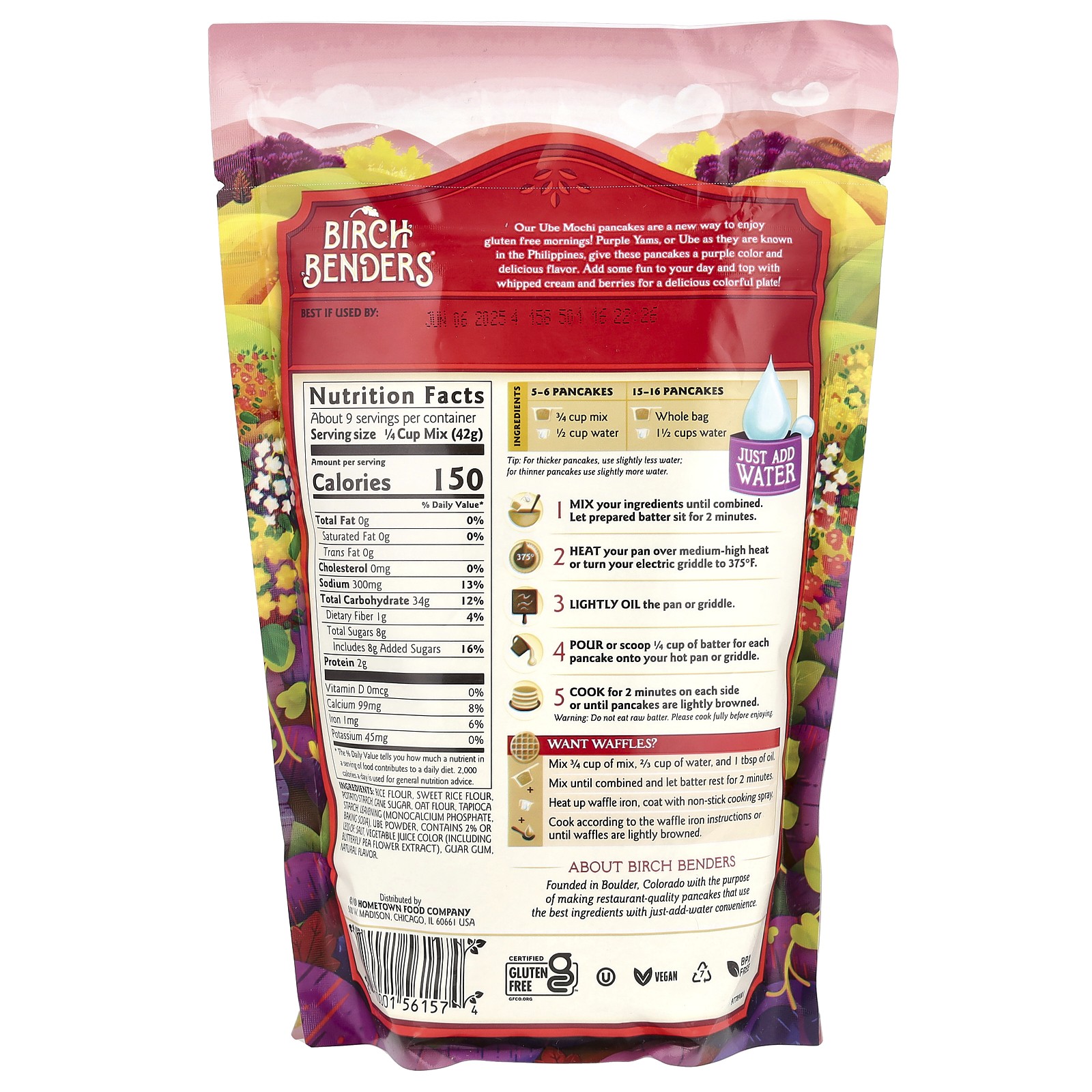 Complete Pancake & Waffle Mix, Ube Mochi, 14 oz (397 g) gallery
