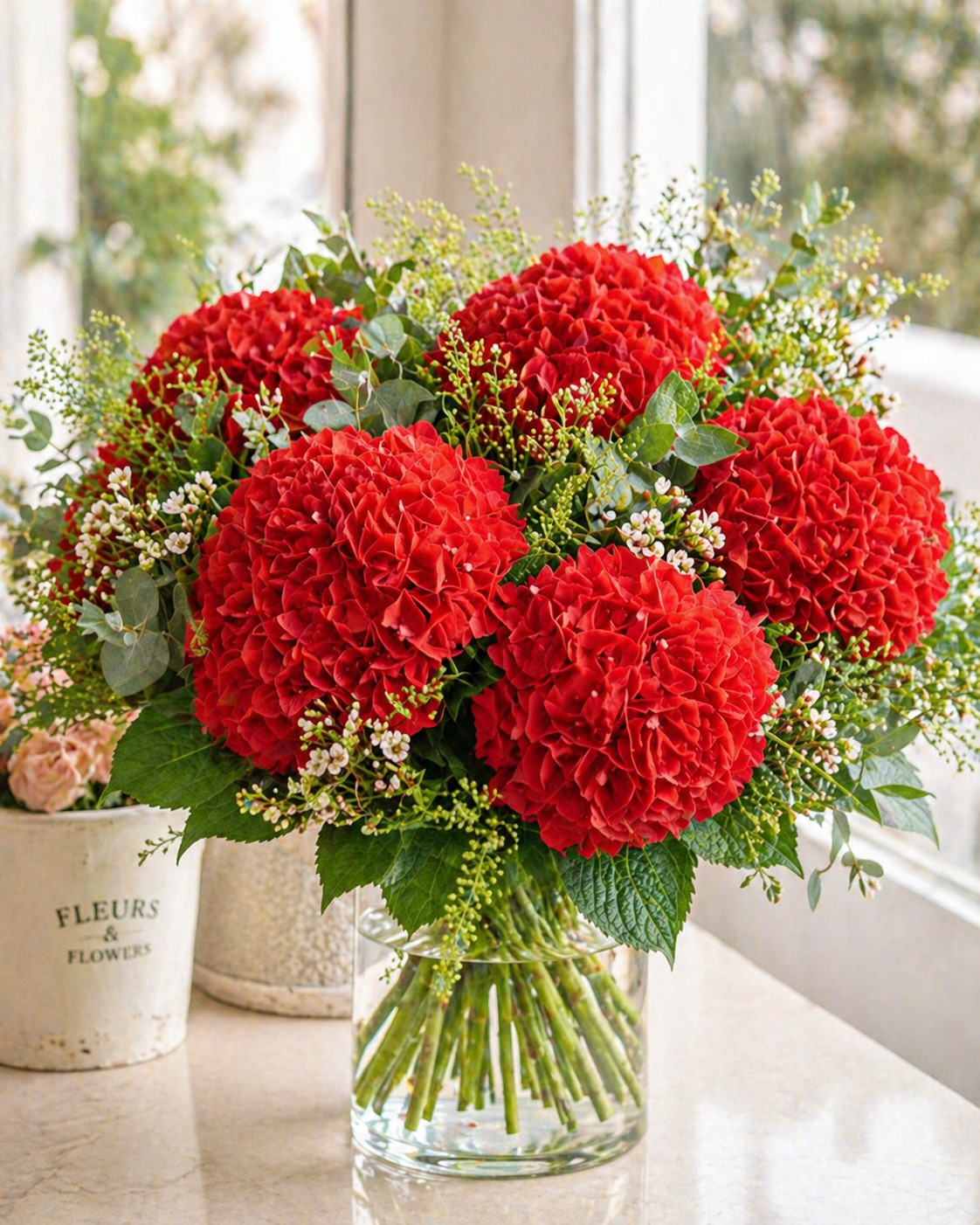 Red Hydrangea Seeds 150 Seeds Flower, Flower Seeds, Non GMO gallery