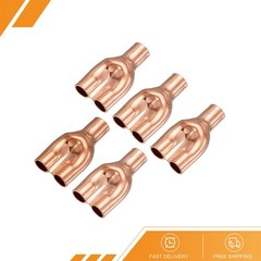 5Pack Tee Y Type Copper Fitting Welding Joint Split Union Intersection 1/4″ ID