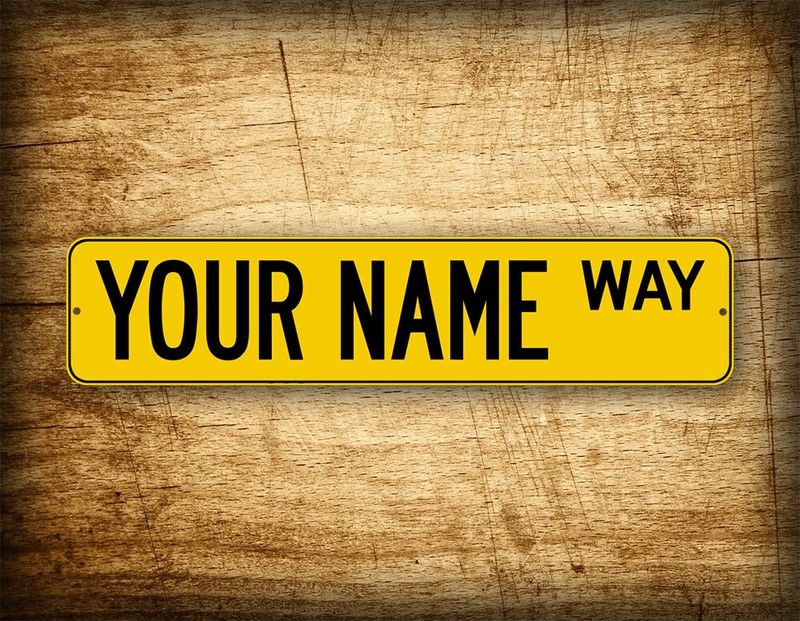 Personalized Yellow And Black Any Text Street Sign "4x18" Novelty Road Sign gallery