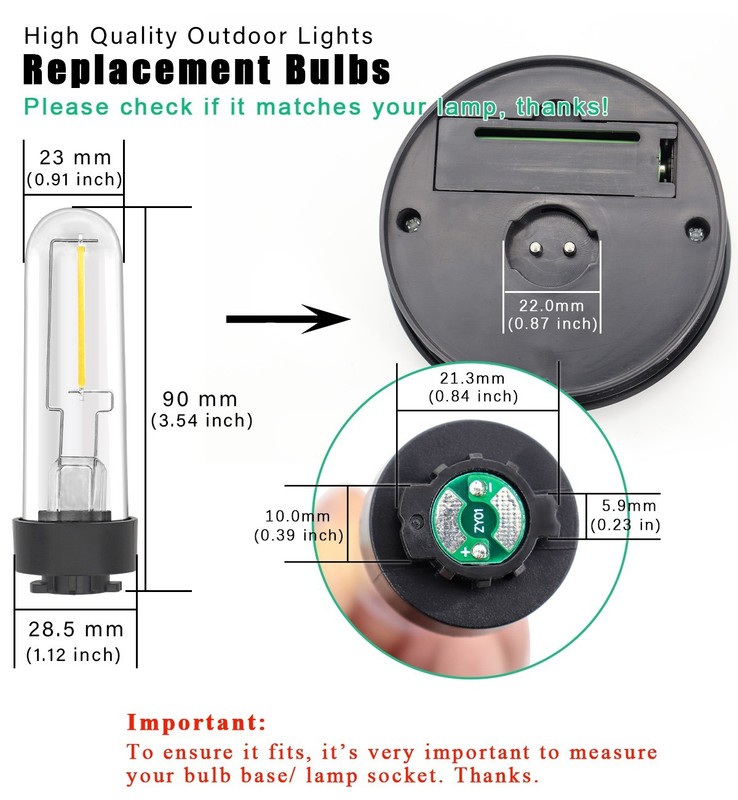 Solar Light Bulb for Hampton Bay Solar Light, 3 Volts Pathway Light Bulb, 1 Pack gallery