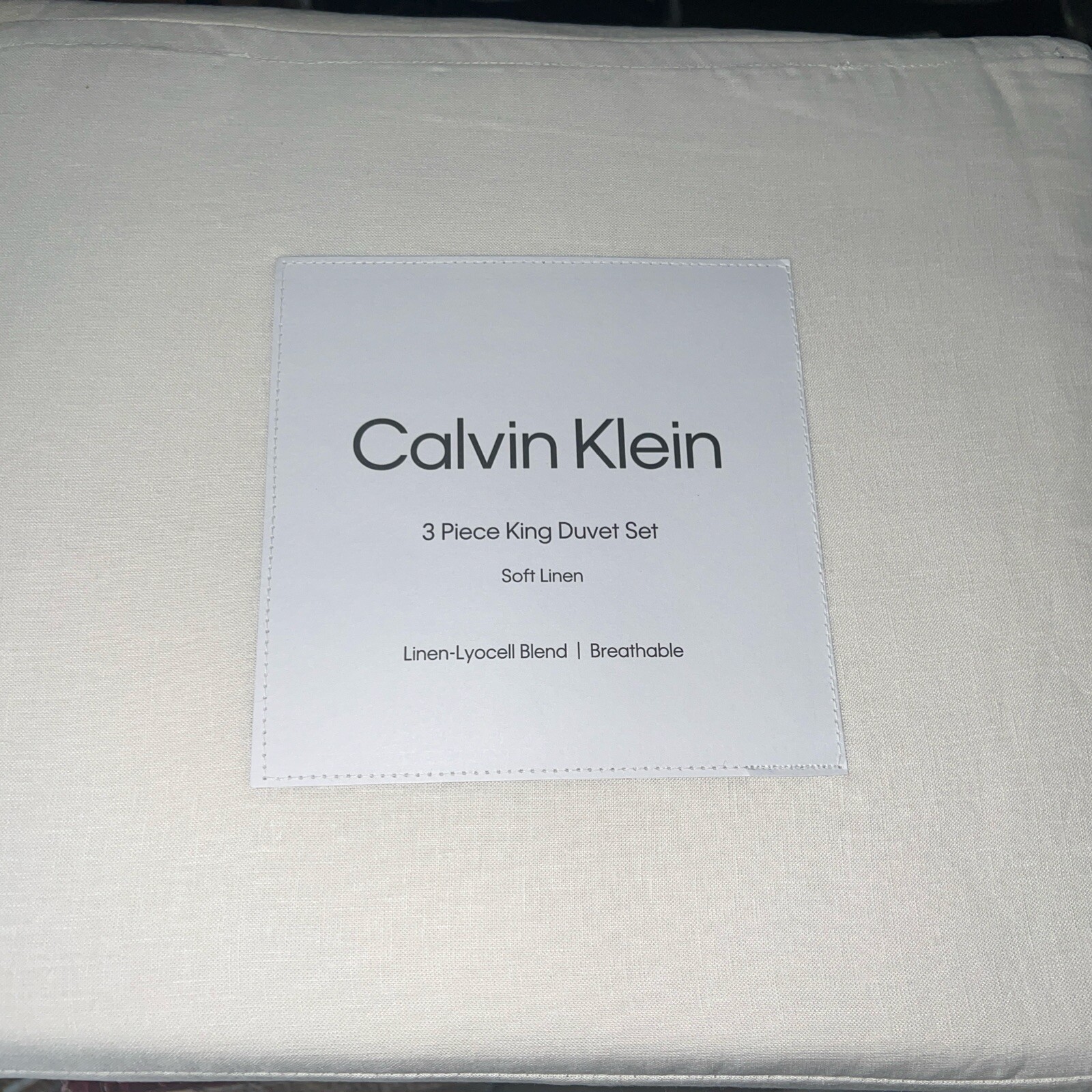 Calvin Klein King Duvet Set Linen Ivory India New gallery