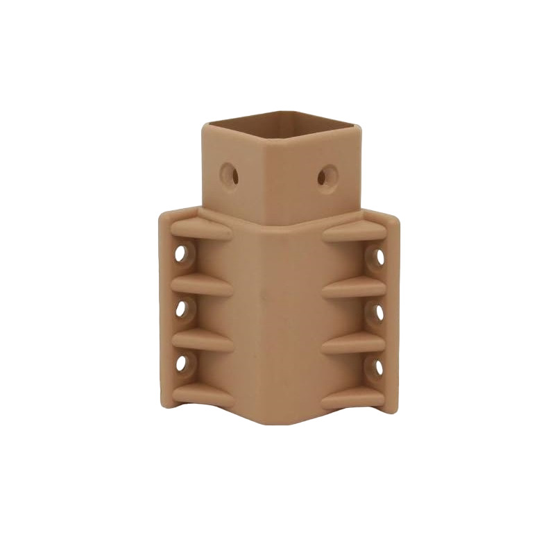 Brown Plastic #5050 Square Leg Corner Block, Set of 4