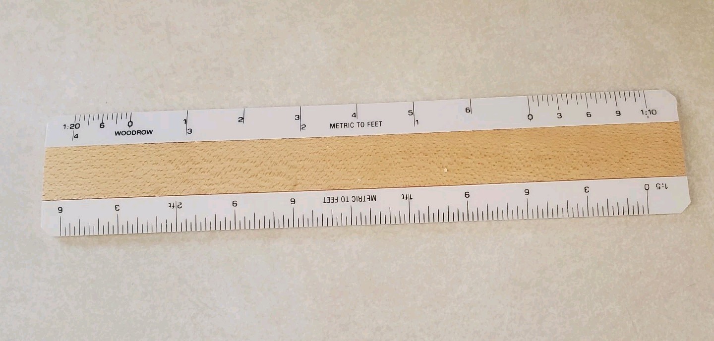 Engineering Scale 6" Promotional Ruler Lot Wood & Plastic Metric to Feet Scales gallery